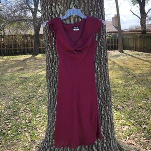 ***SOLD*** Gorgeous dark red ruffle formal dress